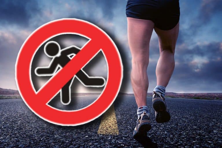 prohibicion de correr o hacer running