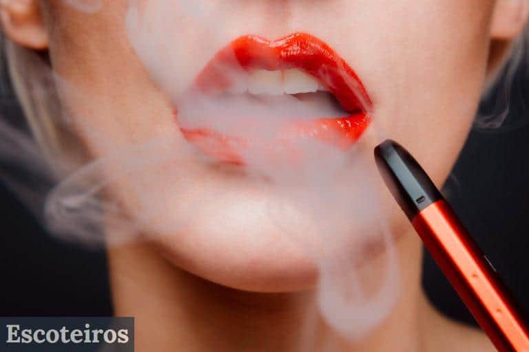 woman with red lipstick and red lipstick