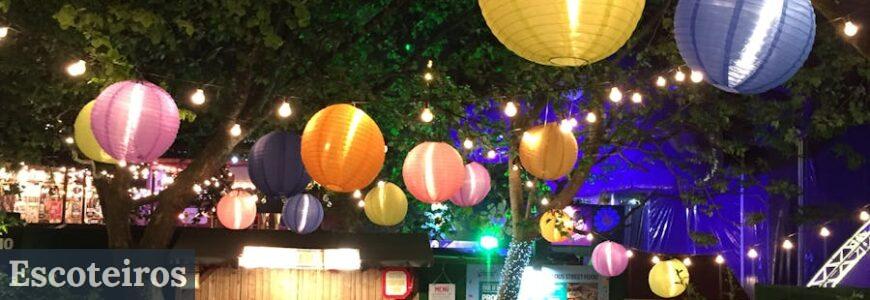 jardin con luces